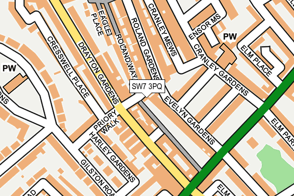 SW7 3PQ map - OS OpenMap – Local (Ordnance Survey)