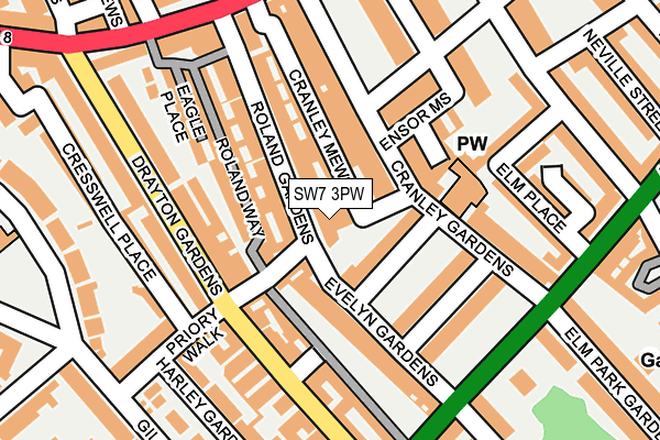 SW7 3PW map - OS OpenMap – Local (Ordnance Survey)