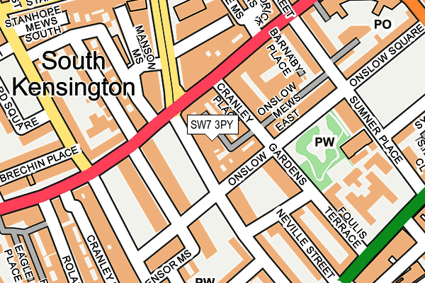 SW7 3PY map - OS OpenMap – Local (Ordnance Survey)