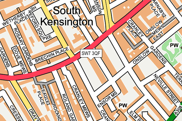 SW7 3QF map - OS OpenMap – Local (Ordnance Survey)