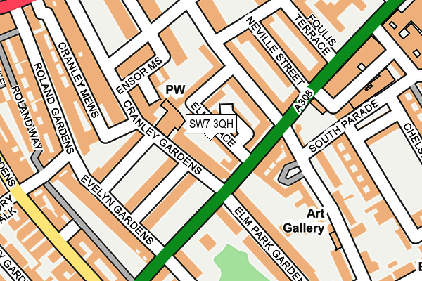 SW7 3QH map - OS OpenMap – Local (Ordnance Survey)