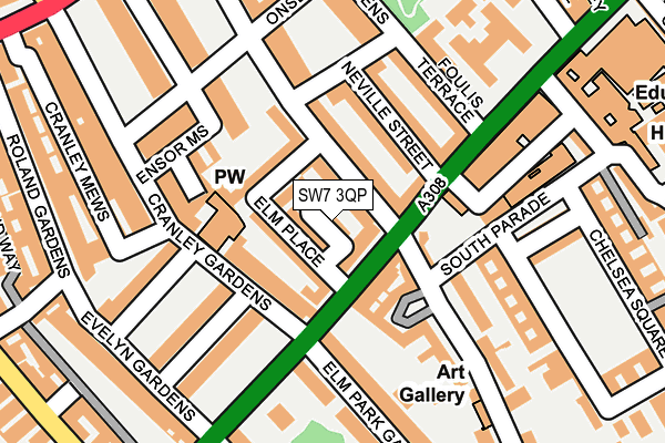 SW7 3QP map - OS OpenMap – Local (Ordnance Survey)