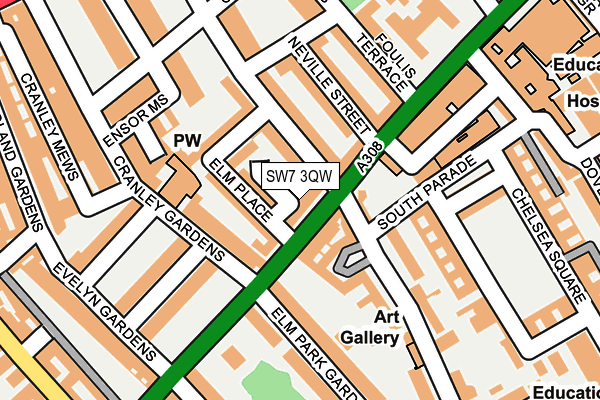 SW7 3QW map - OS OpenMap – Local (Ordnance Survey)