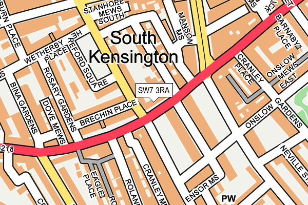 SW7 3RA map - OS OpenMap – Local (Ordnance Survey)