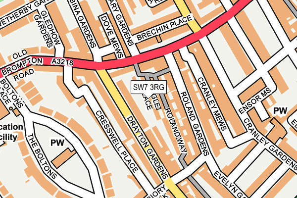 SW7 3RG map - OS OpenMap – Local (Ordnance Survey)