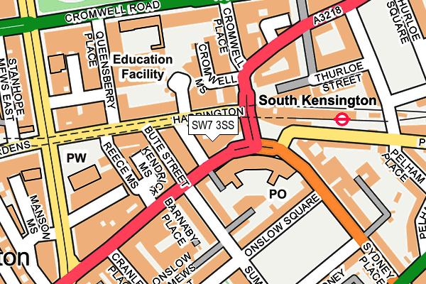 SW7 3SS map - OS OpenMap – Local (Ordnance Survey)