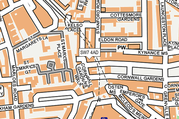 SW7 4AD map - OS OpenMap – Local (Ordnance Survey)