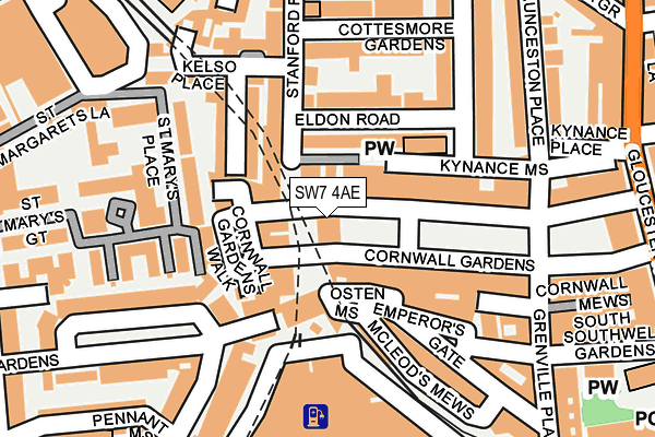 SW7 4AE map - OS OpenMap – Local (Ordnance Survey)