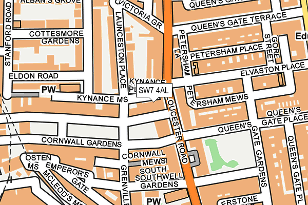 SW7 4AL map - OS OpenMap – Local (Ordnance Survey)