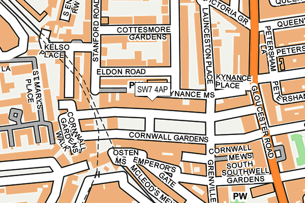 SW7 4AP map - OS OpenMap – Local (Ordnance Survey)