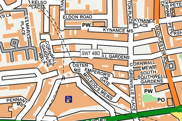 SW7 4BD map - OS OpenMap – Local (Ordnance Survey)