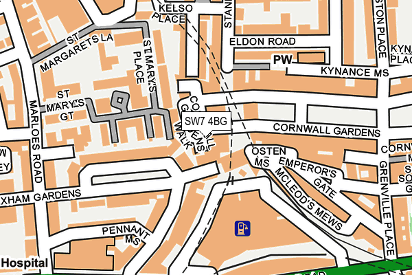 SW7 4BG map - OS OpenMap – Local (Ordnance Survey)