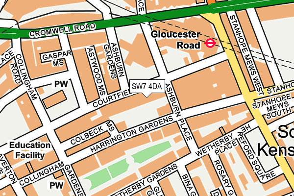 SW7 4DA map - OS OpenMap – Local (Ordnance Survey)