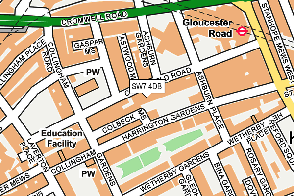 SW7 4DB map - OS OpenMap – Local (Ordnance Survey)