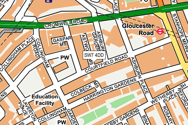 SW7 4DD map - OS OpenMap – Local (Ordnance Survey)