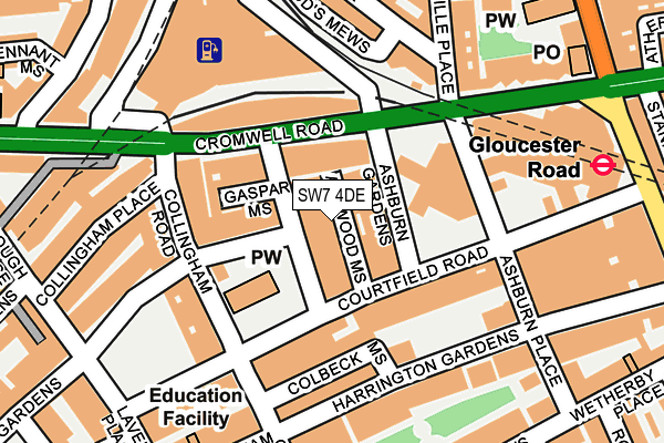 SW7 4DE map - OS OpenMap – Local (Ordnance Survey)