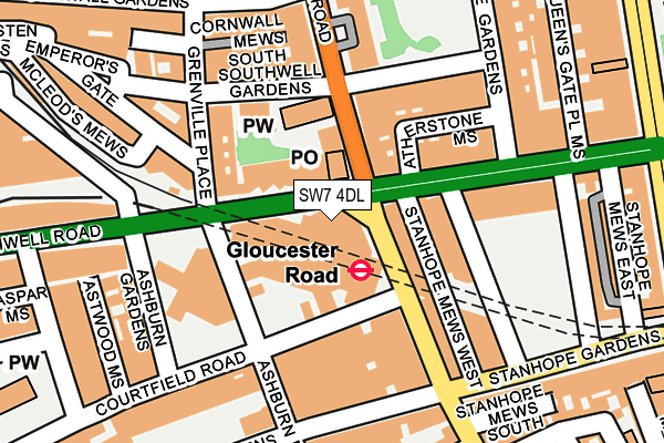 SW7 4DL map - OS OpenMap – Local (Ordnance Survey)