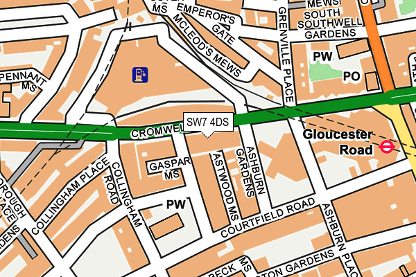 SW7 4DS map - OS OpenMap – Local (Ordnance Survey)