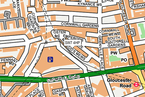 SW7 4HP map - OS OpenMap – Local (Ordnance Survey)