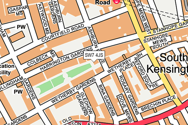 SW7 4JS map - OS OpenMap – Local (Ordnance Survey)