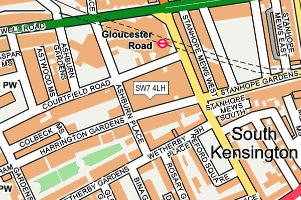 SW7 4LH map - OS OpenMap – Local (Ordnance Survey)