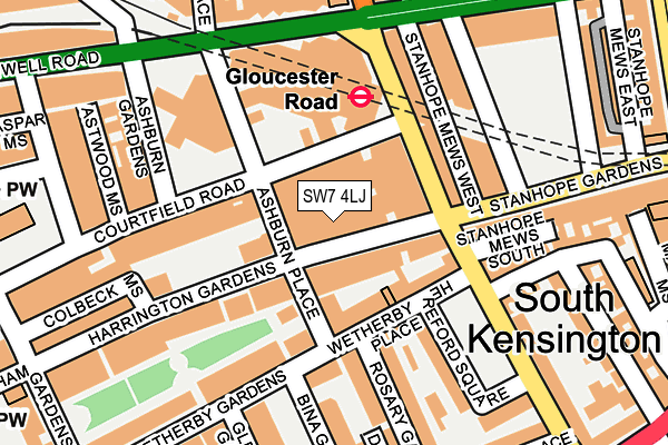 SW7 4LJ map - OS OpenMap – Local (Ordnance Survey)