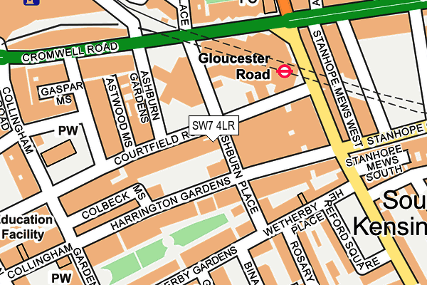 SW7 4LR map - OS OpenMap – Local (Ordnance Survey)