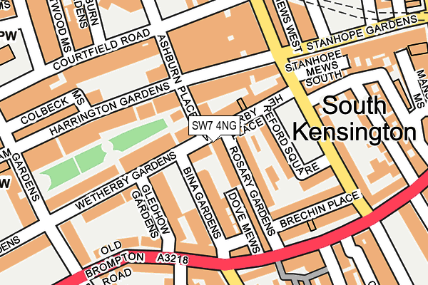 SW7 4NG map - OS OpenMap – Local (Ordnance Survey)