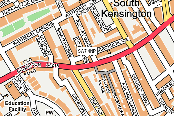 SW7 4NP map - OS OpenMap – Local (Ordnance Survey)