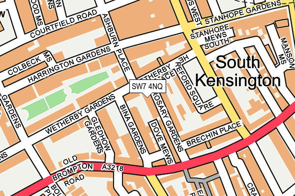 SW7 4NQ map - OS OpenMap – Local (Ordnance Survey)