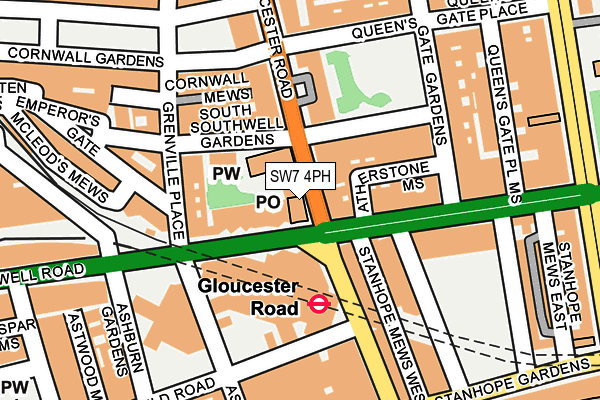 SW7 4PH map - OS OpenMap – Local (Ordnance Survey)