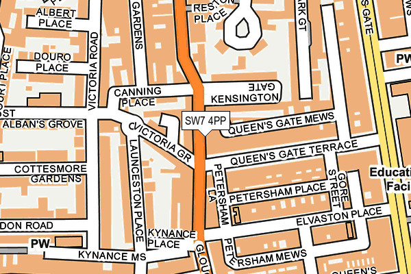 SW7 4PP map - OS OpenMap – Local (Ordnance Survey)