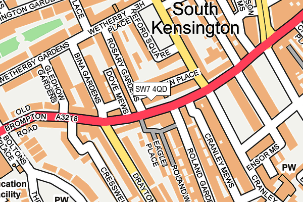 SW7 4QD map - OS OpenMap – Local (Ordnance Survey)