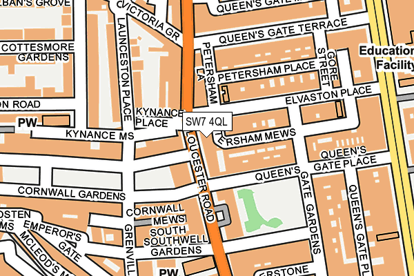 SW7 4QL map - OS OpenMap – Local (Ordnance Survey)