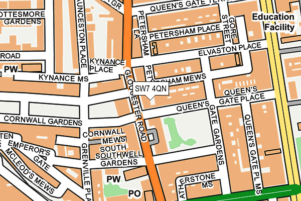 SW7 4QN map - OS OpenMap – Local (Ordnance Survey)