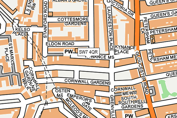 SW7 4QR map - OS OpenMap – Local (Ordnance Survey)