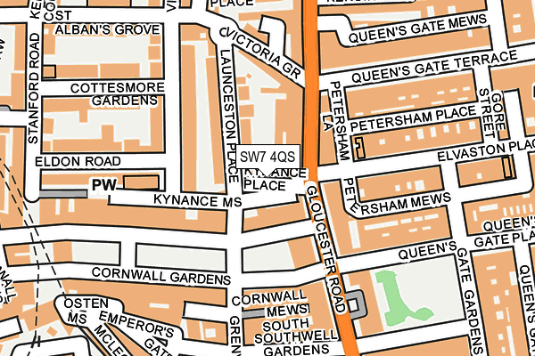 SW7 4QS map - OS OpenMap – Local (Ordnance Survey)