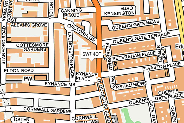 SW7 4QT map - OS OpenMap – Local (Ordnance Survey)