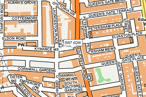 SW7 4QW map - OS OpenMap – Local (Ordnance Survey)