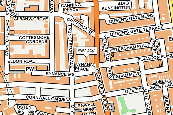 SW7 4QZ map - OS OpenMap – Local (Ordnance Survey)