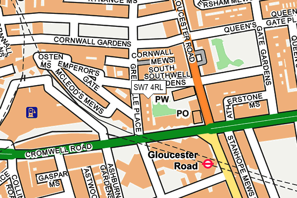 SW7 4RL map - OS OpenMap – Local (Ordnance Survey)