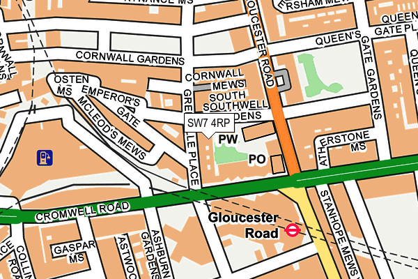 SW7 4RP map - OS OpenMap – Local (Ordnance Survey)