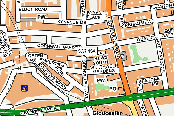 SW7 4SA map - OS OpenMap – Local (Ordnance Survey)