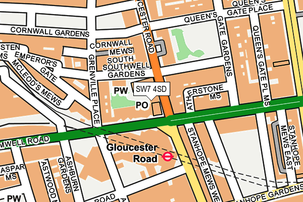 SW7 4SD map - OS OpenMap – Local (Ordnance Survey)