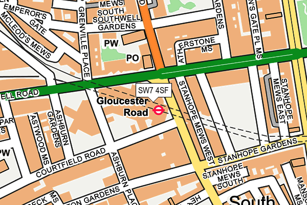 SW7 4SF map - OS OpenMap – Local (Ordnance Survey)