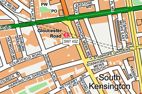 SW7 4SZ map - OS OpenMap – Local (Ordnance Survey)