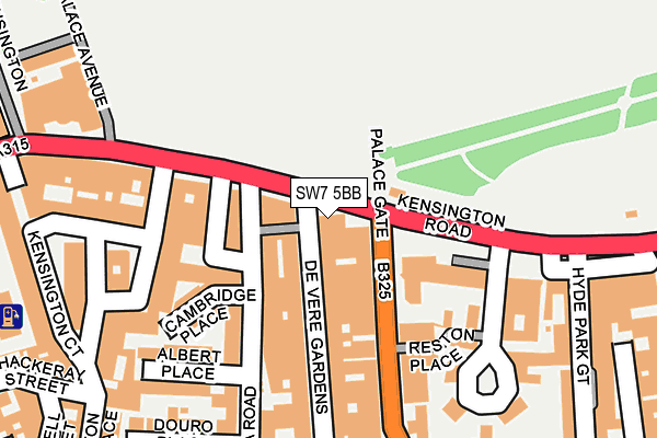 SW7 5BB map - OS OpenMap – Local (Ordnance Survey)