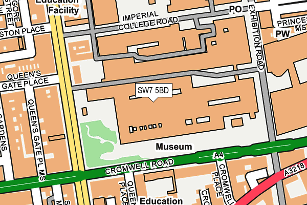 SW7 5BD map - OS OpenMap – Local (Ordnance Survey)