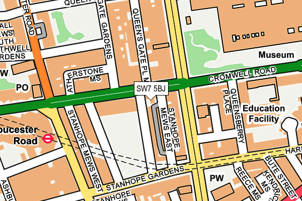 SW7 5BJ map - OS OpenMap – Local (Ordnance Survey)