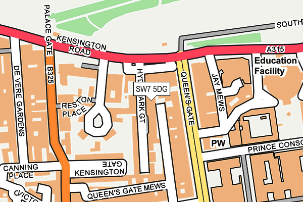 SW7 5DG map - OS OpenMap – Local (Ordnance Survey)